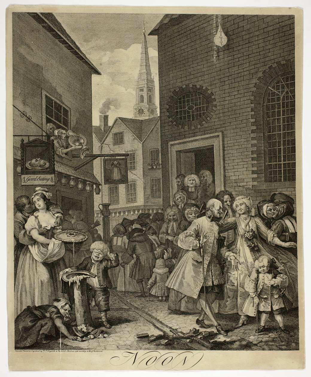 Middag, tallrik två från The Four Times of Day av William Hogarth