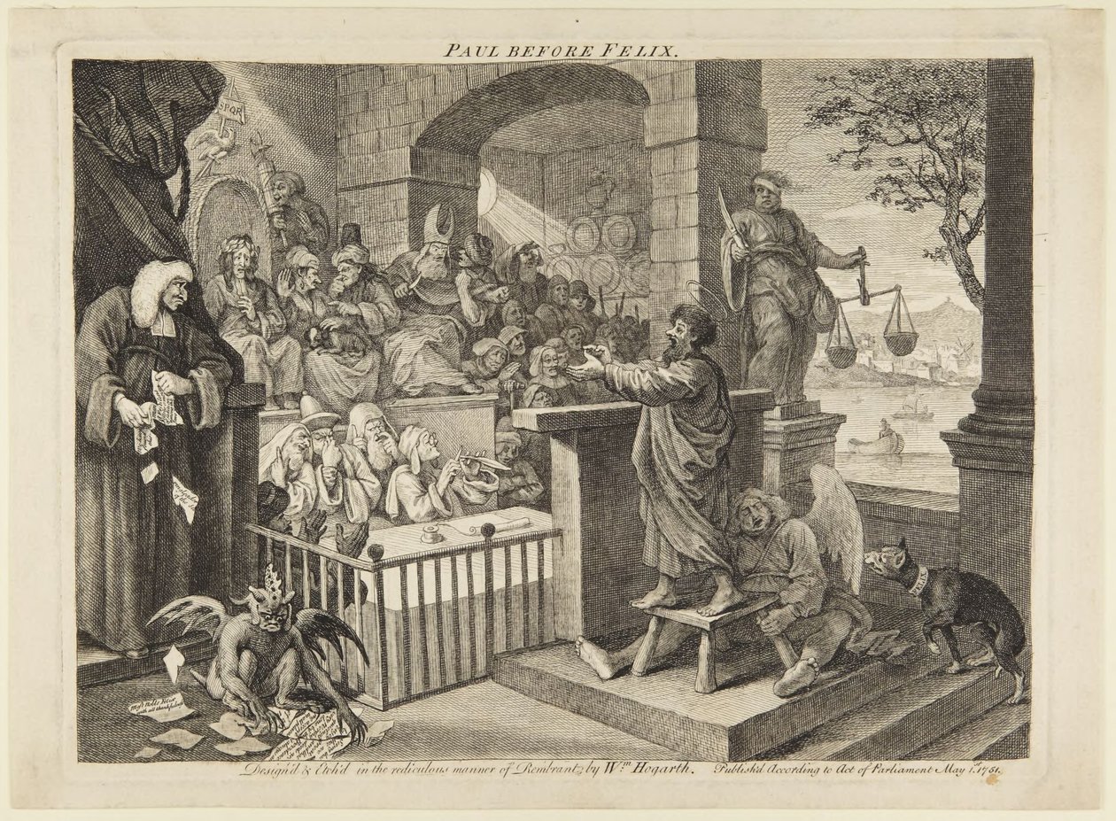 Paulus inför Felix av William Hogarth
