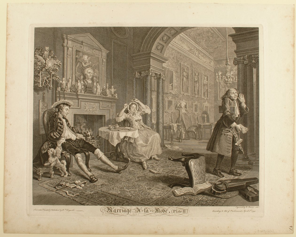 Plansch II, ur ”Marriage à la Mode” av William Hogarth