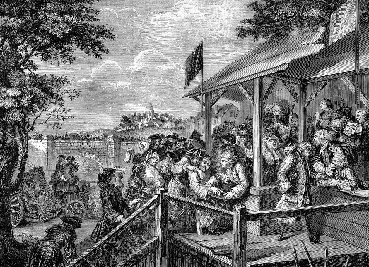 Omröstning vid ett val av William Hogarth av William Hogarth
