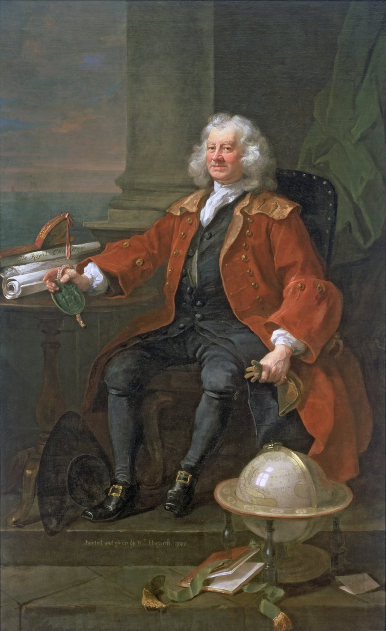 Porträtt av kapten Coram (ca 1668-1751) 1740 av William Hogarth