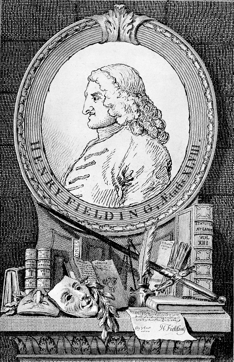 Porträtt av romanförfattaren och dramatikern Henry Fielding 1707-1754, 1762. av William Hogarth
