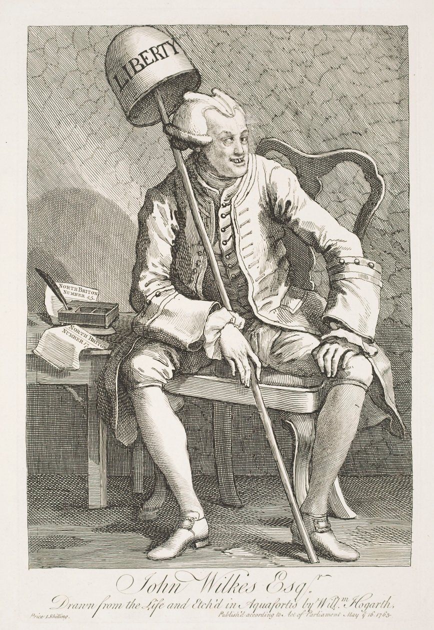 Porträtt av John Wilkes, Esquire av William Hogarth