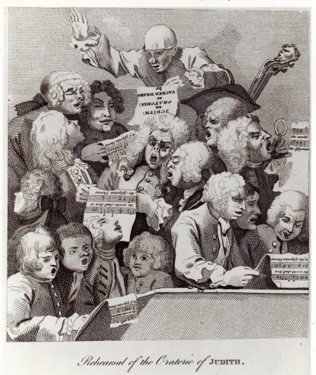 Repetition av Judiths oratorium, 1734 av William Hogarth