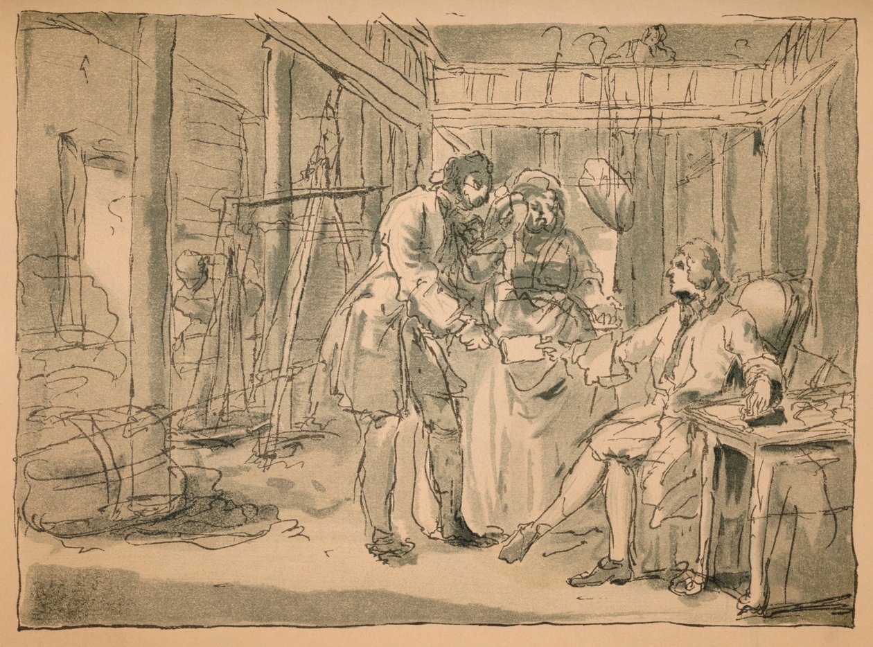 Avvisad skiss för industri och sysslolöshet, 1747 av William Hogarth