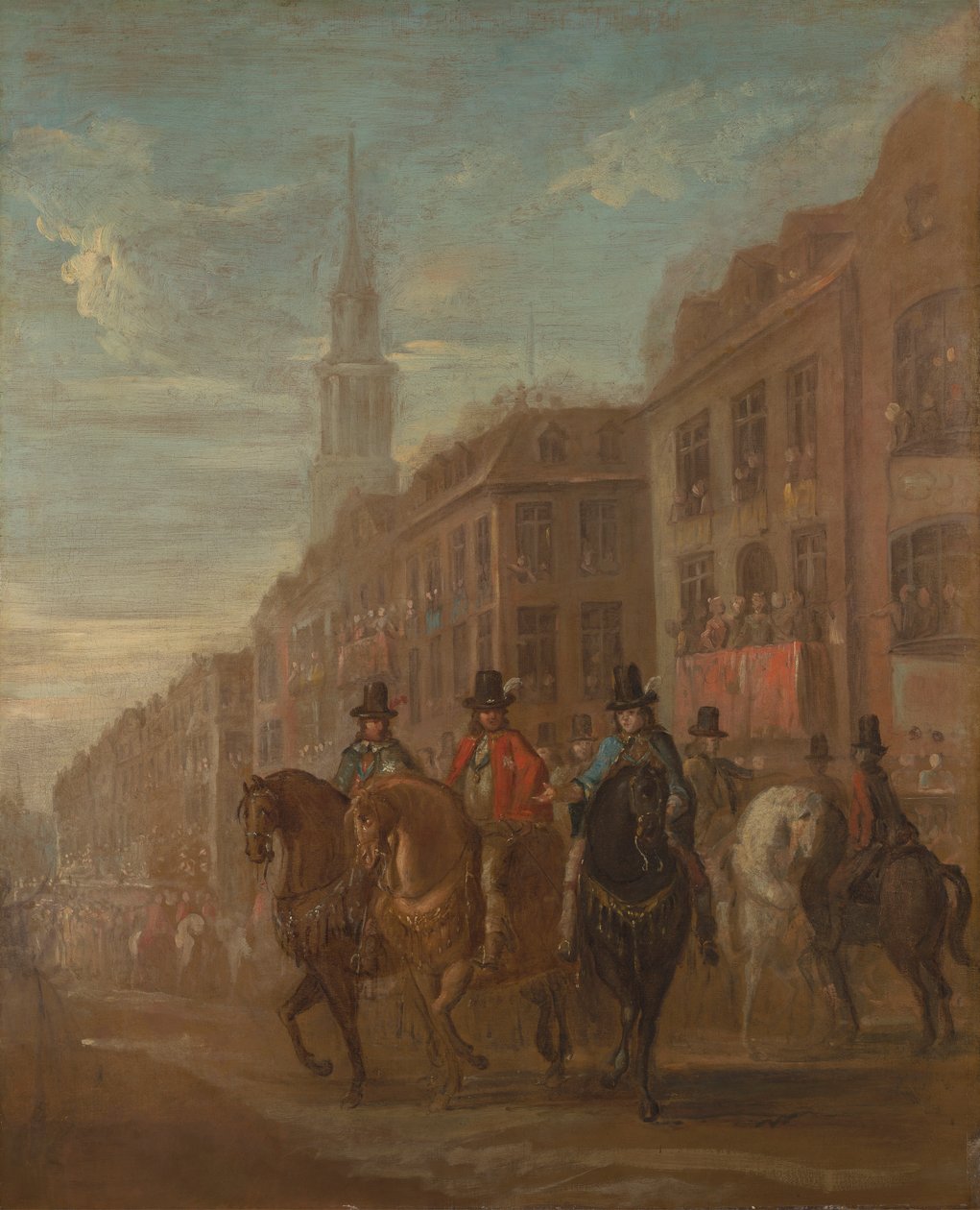 Restaureringsprocession av Charles II vid Cheapside av William Hogarth