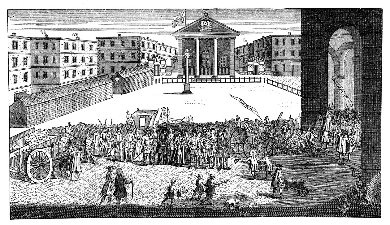 Richs Glory: eller hans triumferande inträde i Covent Garden, 1732. av William Hogarth