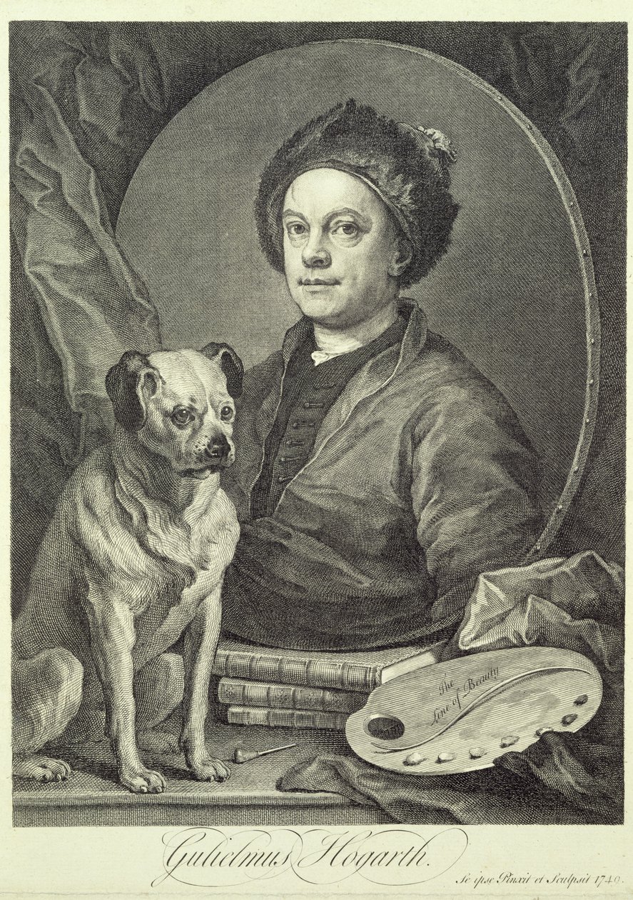 Självporträtt, 1749 av William Hogarth