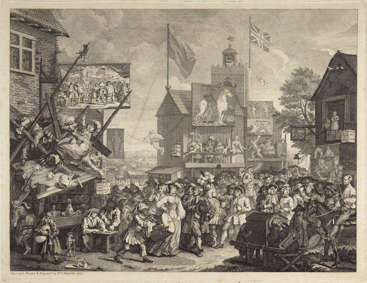 Southwark-marknaden av William Hogarth