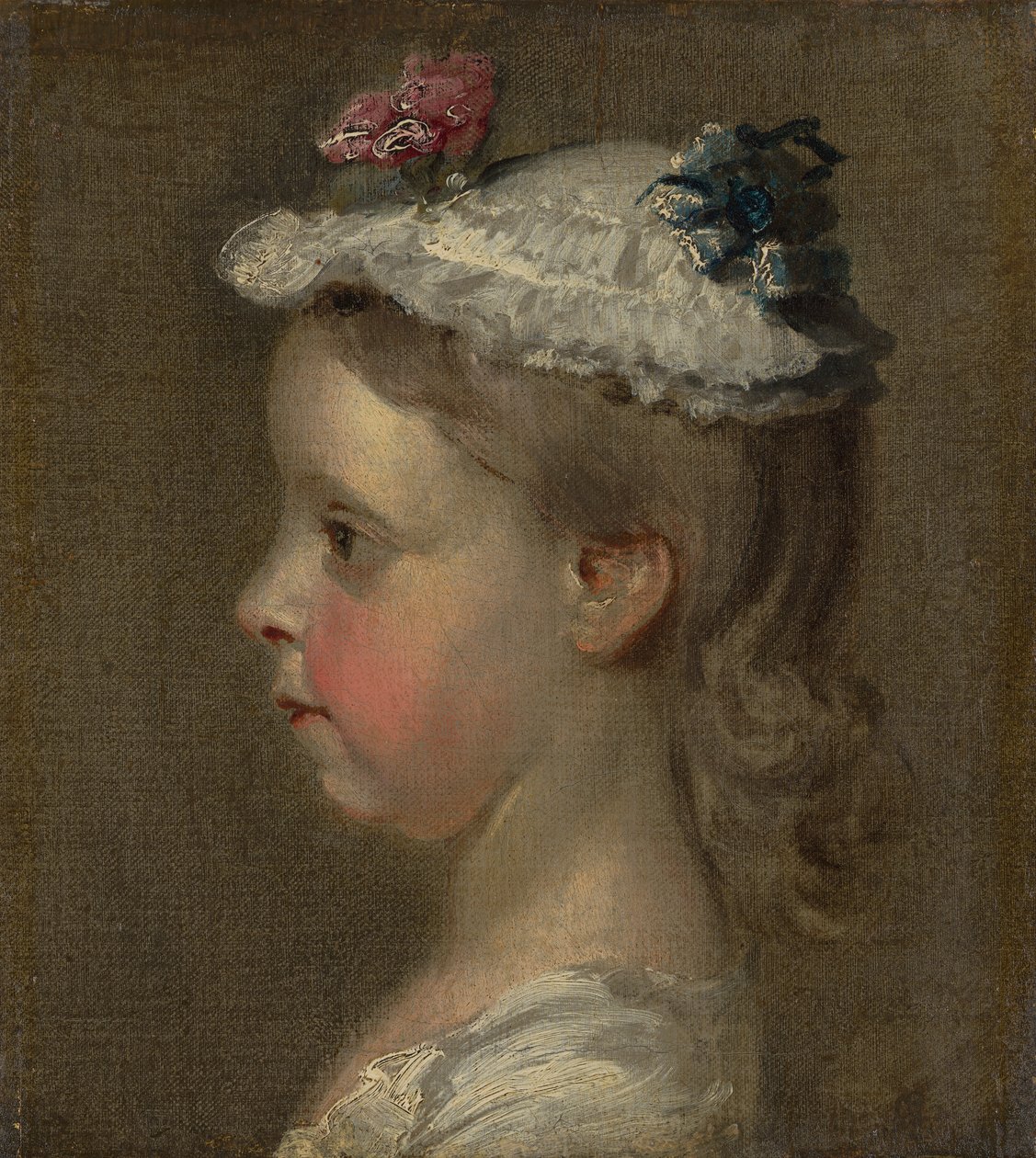 Studie av ett flickhuvud av William Hogarth