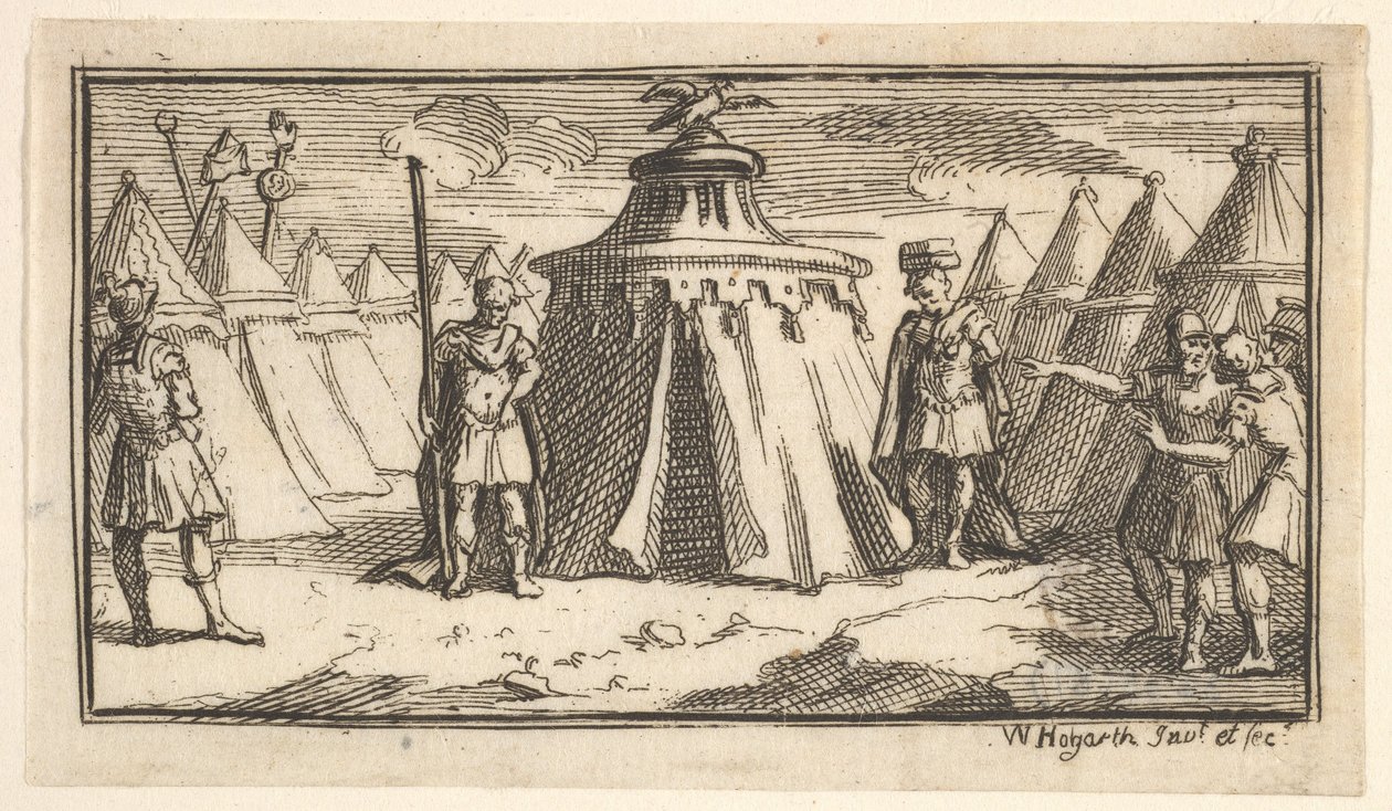 Ta bort det militära bältet eller gördeln John Beaver, Roman Military Punishments, 17..., efter 1725. av William Hogarth
