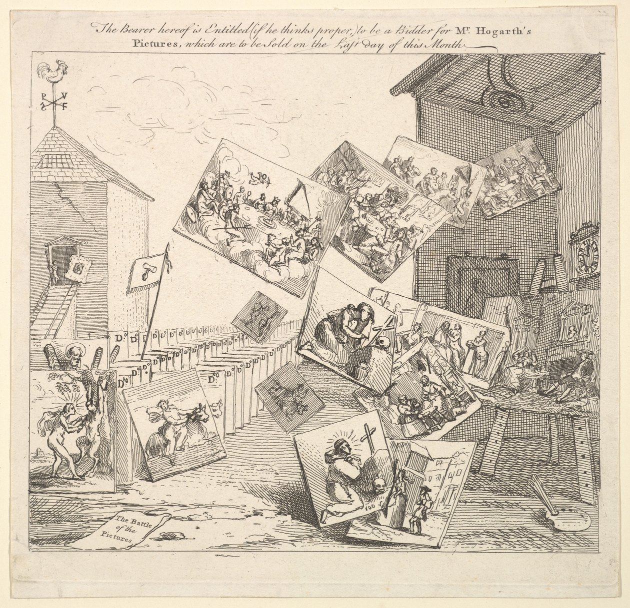 Slaget om bilderna, 1745. av William Hogarth