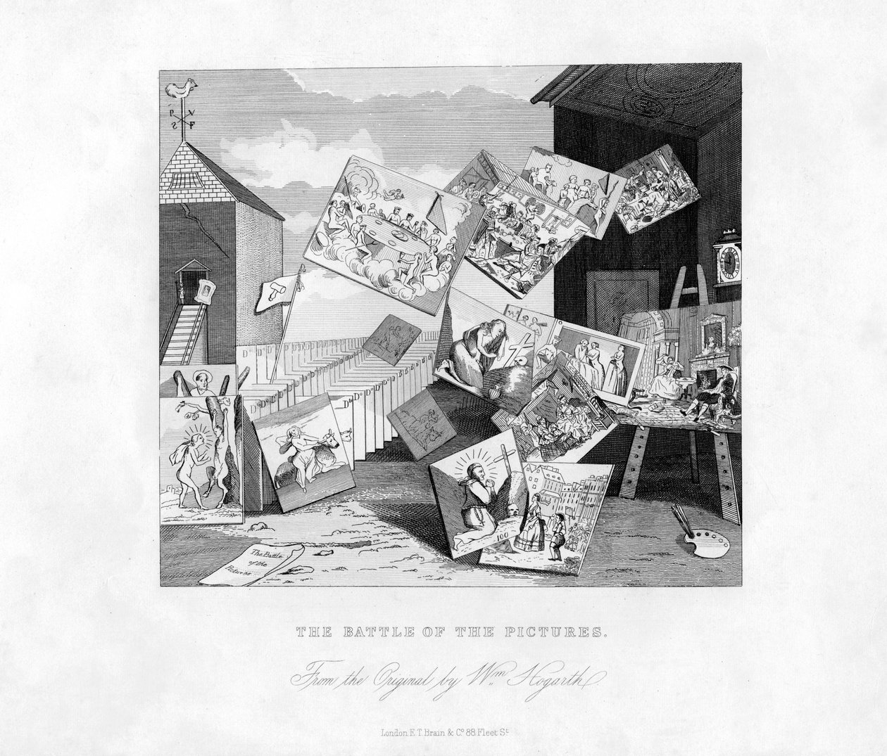 Slaget om bilderna, 1800-talet. av William Hogarth