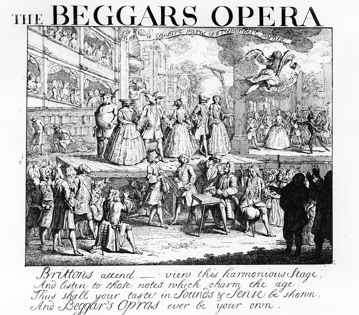 Tiggarens Opera Burlesqued, 1728 av William Hogarth