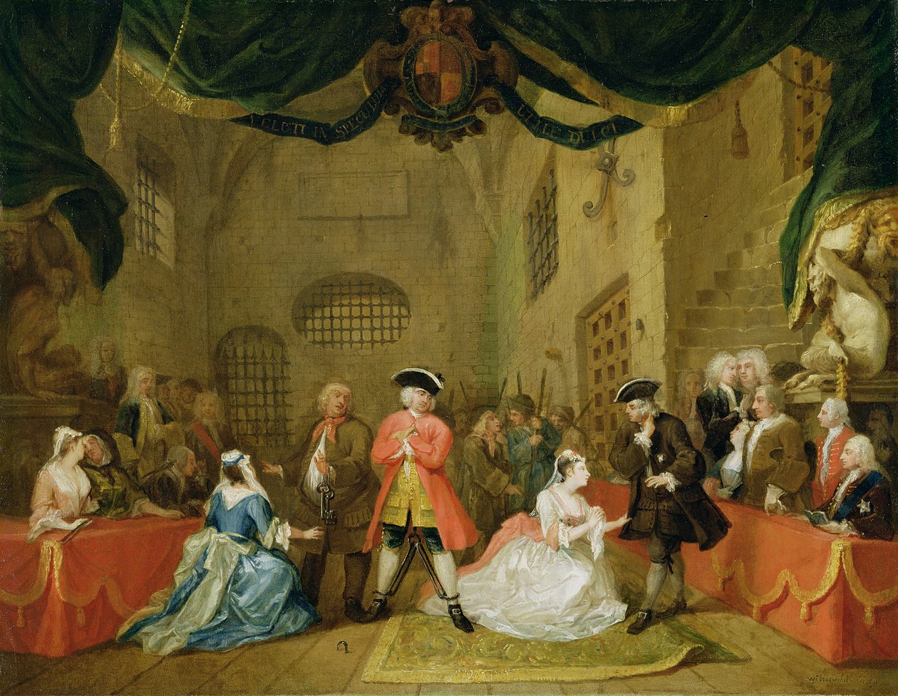 Tiggarens opera, scen III, akt XI av William Hogarth