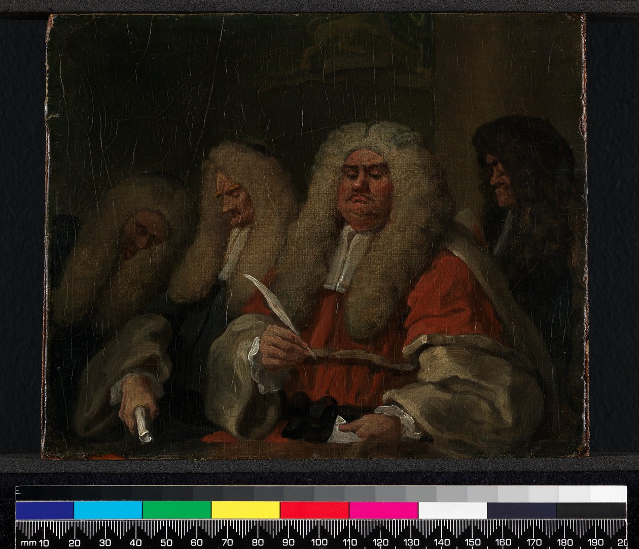 The Bench, 1753-54 (olja på duk med stöd på panel) av William Hogarth