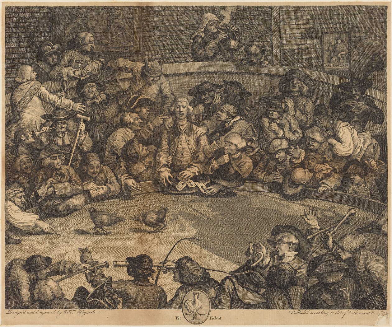 Tuppfäktningsarenan av William Hogarth