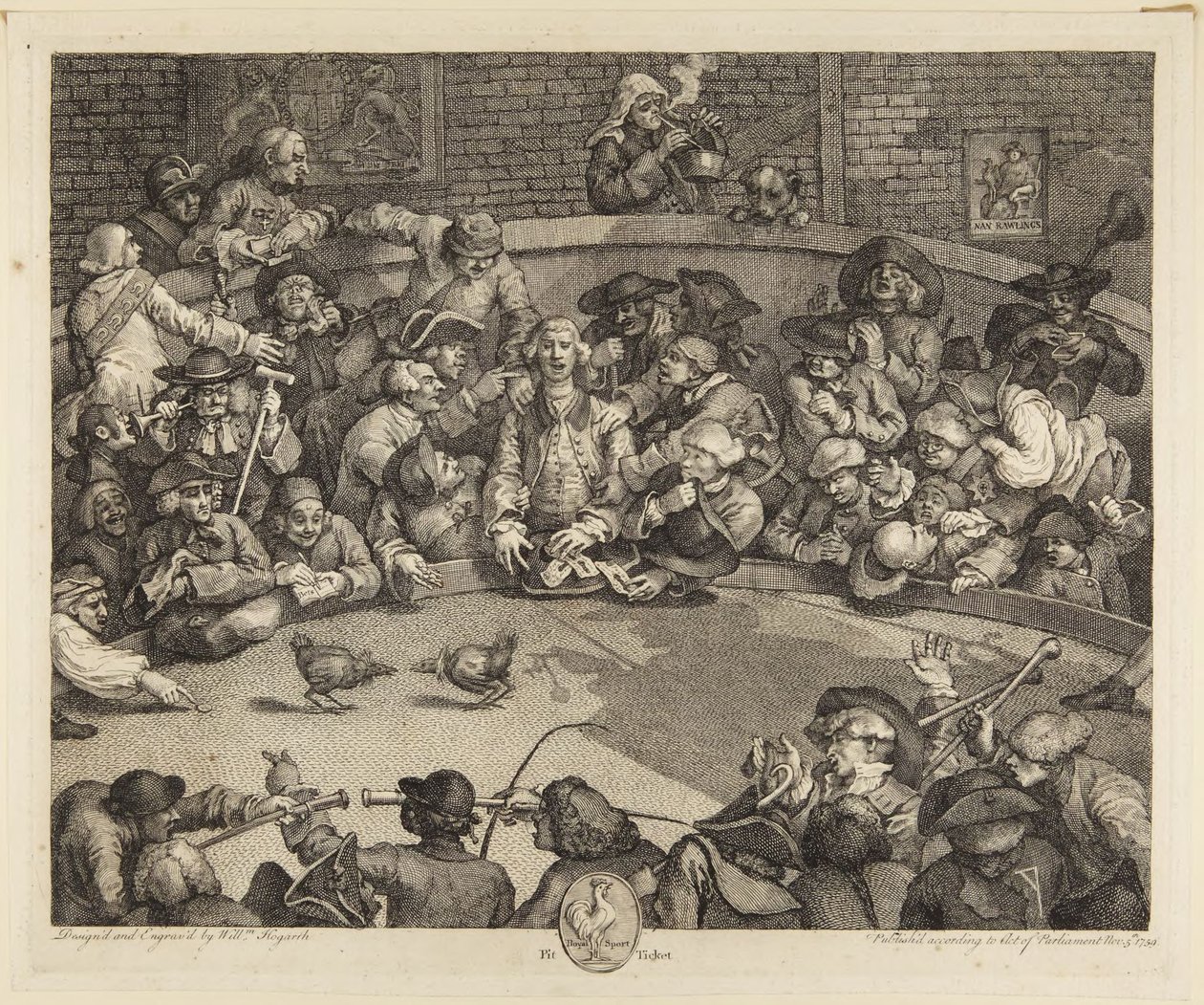 Tuppfäktningsarenan av William Hogarth