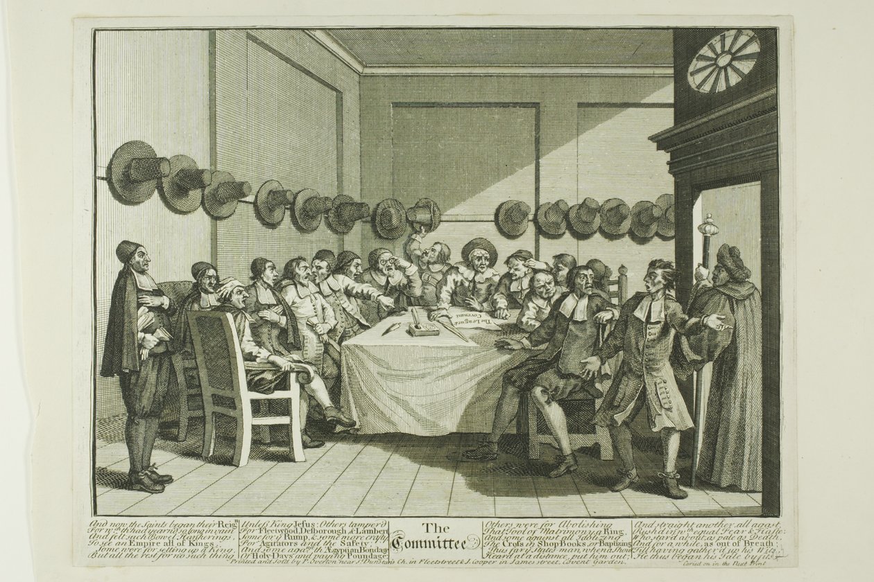 Kommittén, platta tio från Hudibras av William Hogarth
