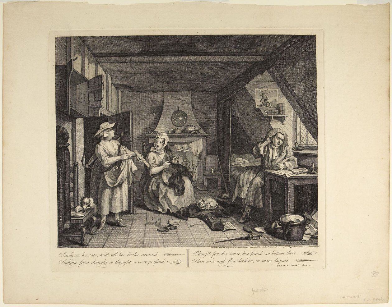 Den nödställde poeten av William Hogarth