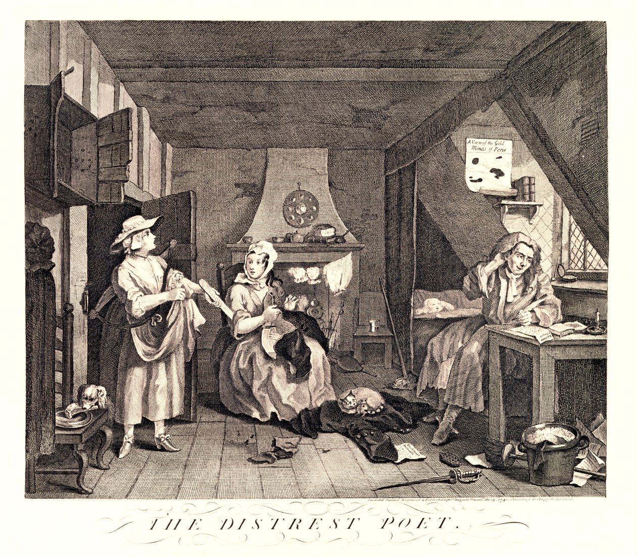 Distrestpoeten, 1741 av William Hogarth