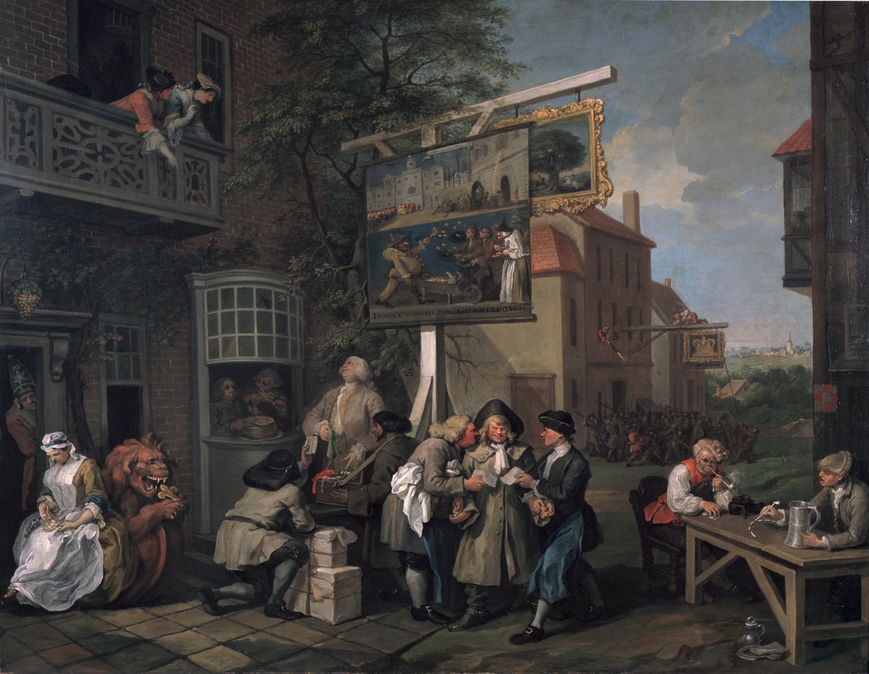 Valet II: Valkampanjer för röster, 1754-55 av William Hogarth
