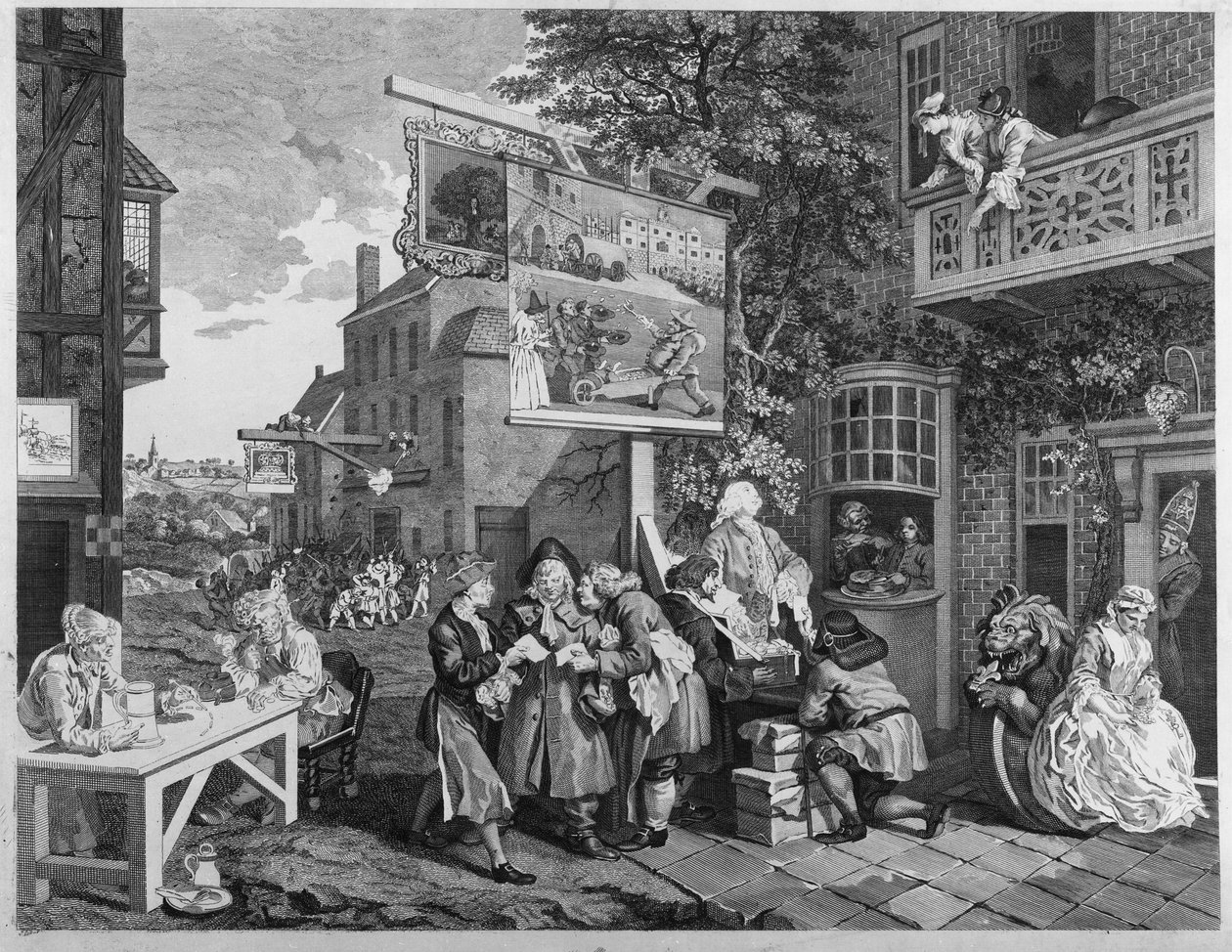 The Election II: Canvassing for Votes, graverad av Charles Grignion (1717-1810) 1757 (se även 1997) av William Hogarth