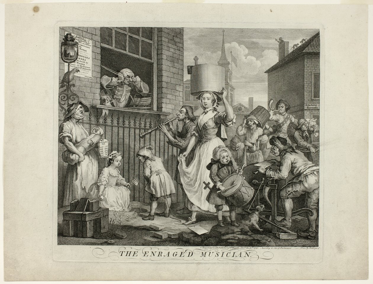 Den arga musikern av William Hogarth