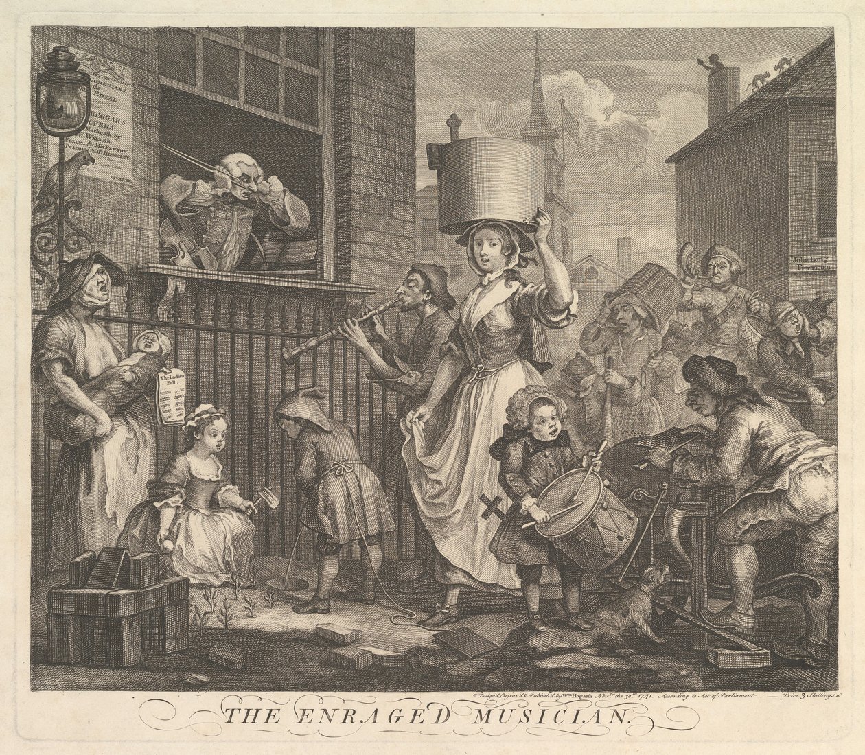 Den rasande musikern av William Hogarth