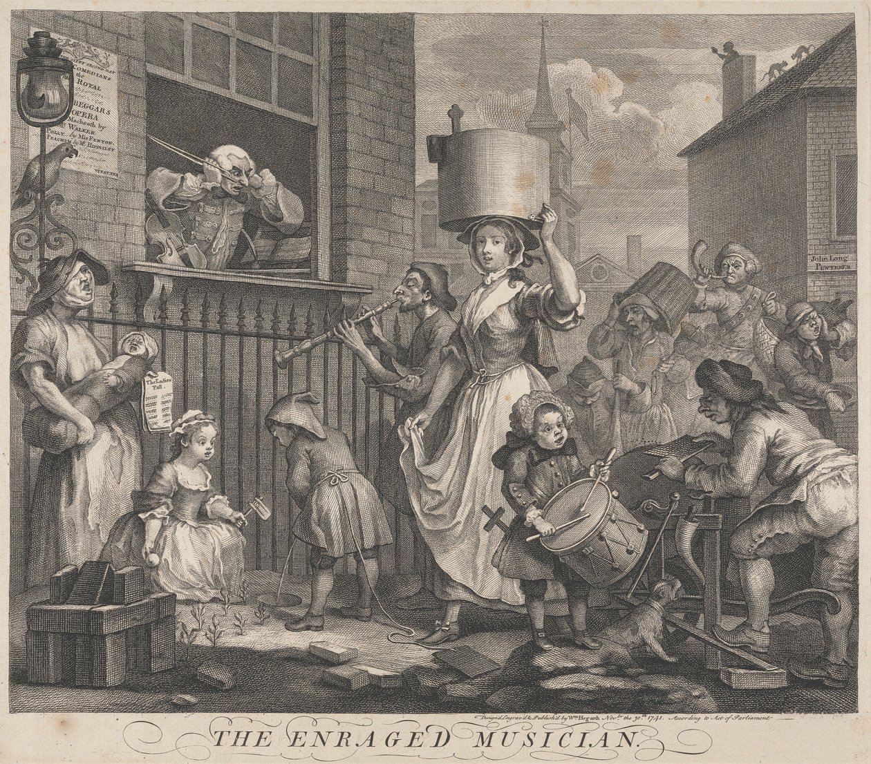 Den rasande musikern av William Hogarth