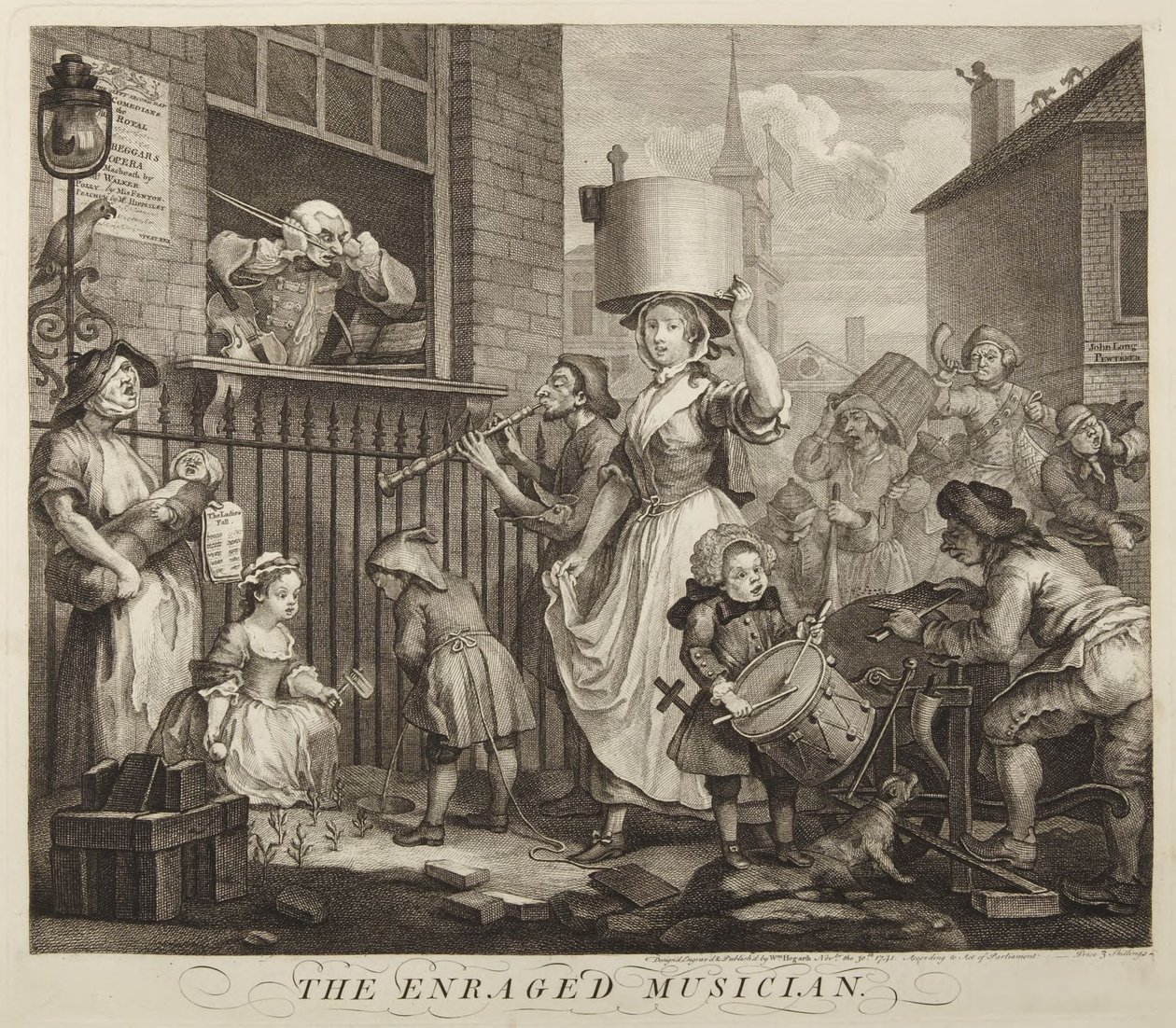Den rasande musikern av William Hogarth