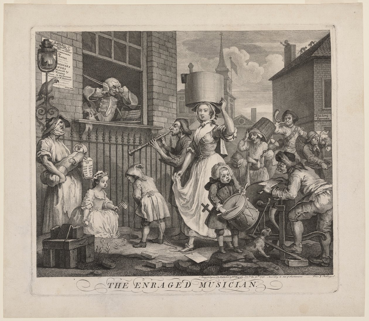 Den rasande musikern av William Hogarth