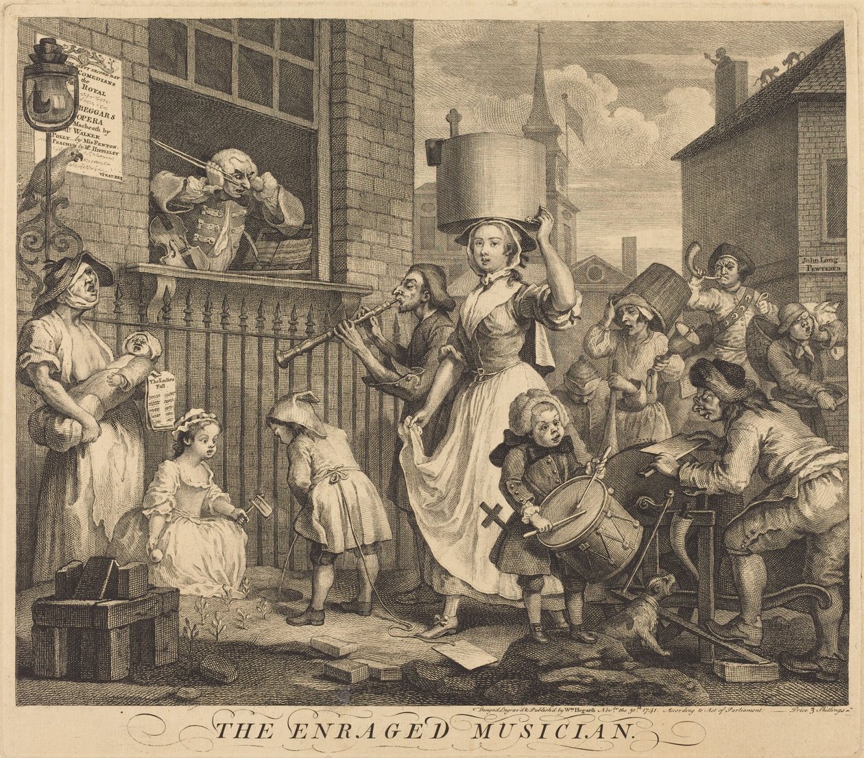 Den rasande musikern av William Hogarth