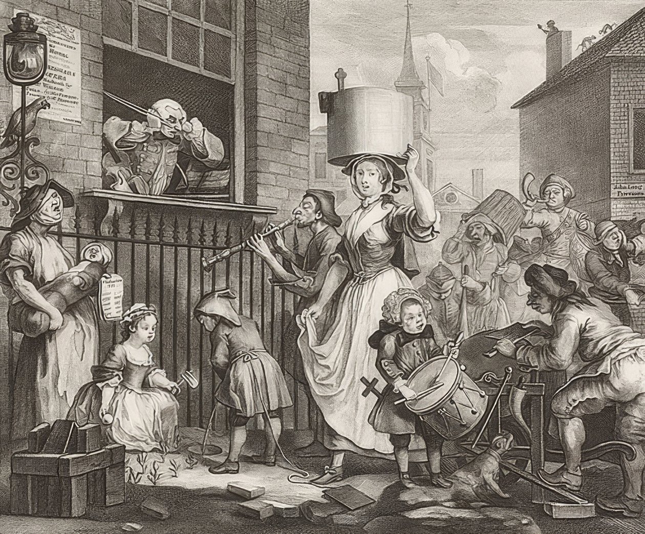 Den arga musikern. 1741 av William Hogarth