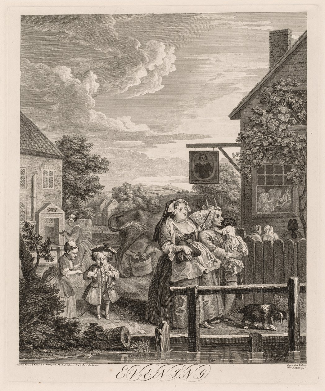 De fyra tiderna på dygnet: Kväll av William Hogarth
