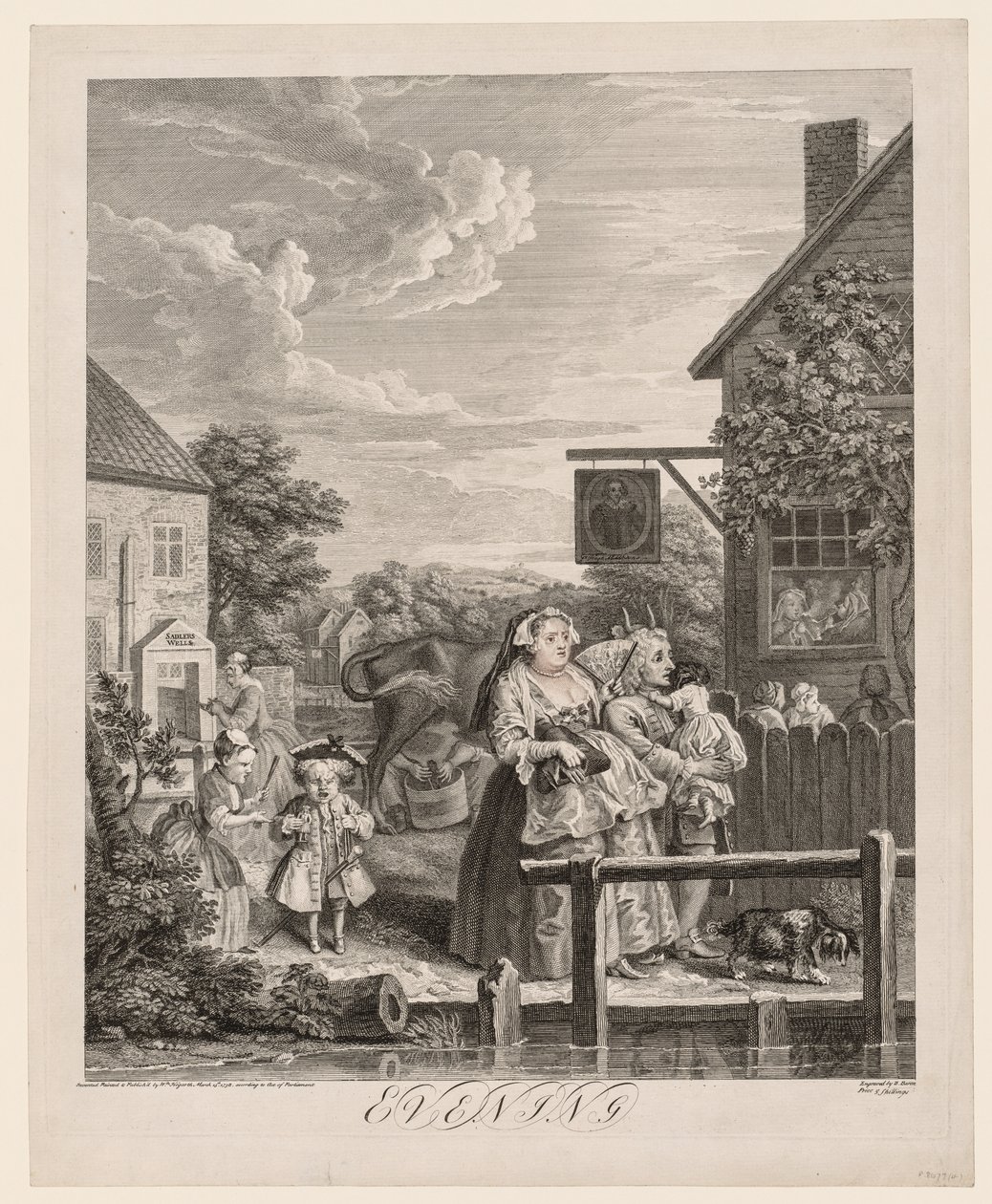 De fyra tiderna på dygnet: Kväll av William Hogarth