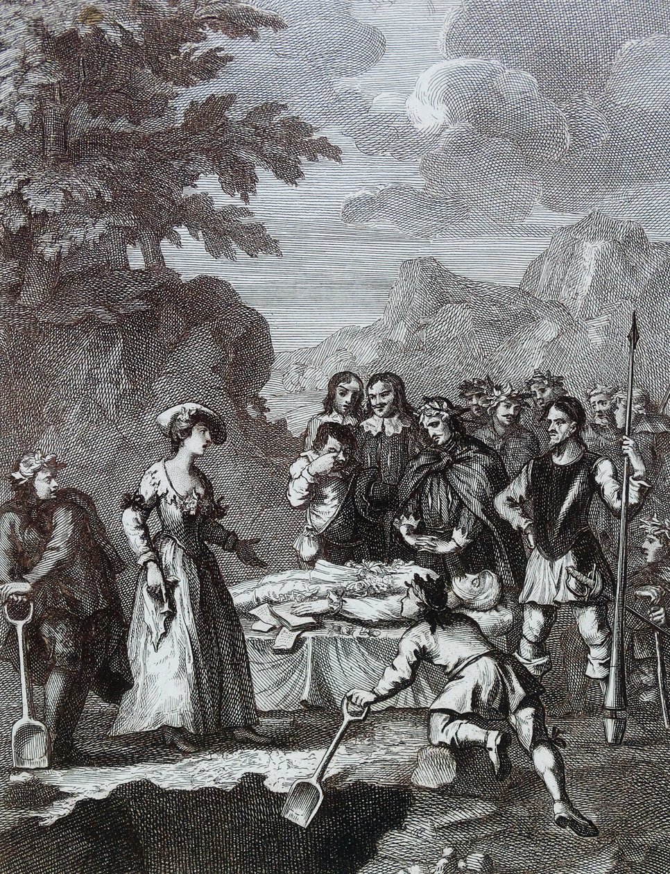 The Funeral of Chyrstom & Marcella som styrker sig själv" av William Hogarth av William Hogarth