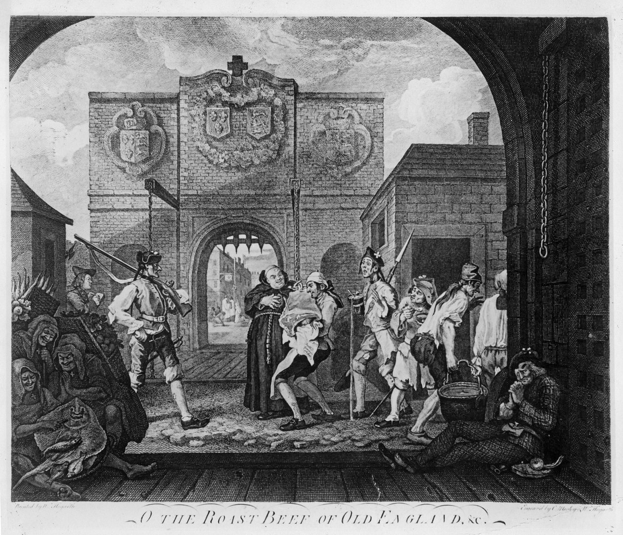 O le Faitotoa o Calais, po o le O Le povi tunua o Egelani Tuai av William Hogarth