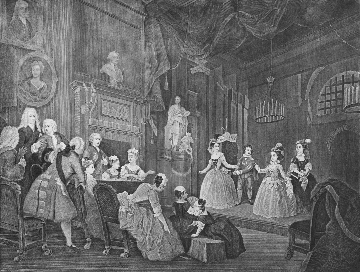Den indiske kejsaren, graverad av Robert Dodd av William Hogarth