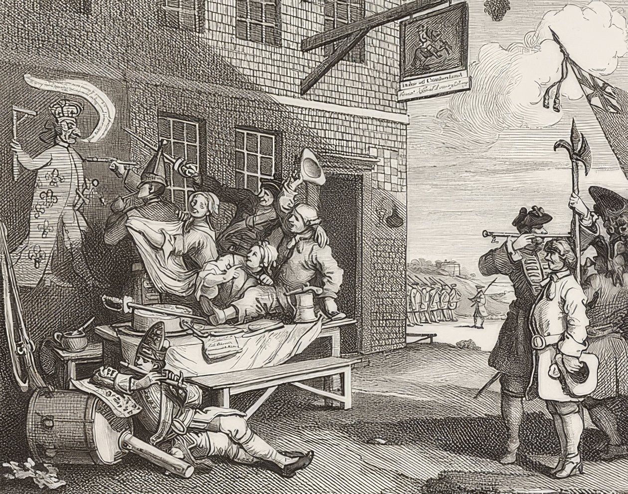 The Invasion, Plate 2: England / Die Invasion, Blatt 2: England. 1756 av William Hogarth
