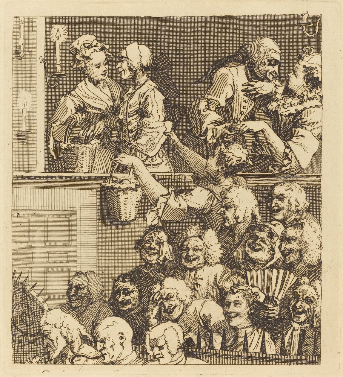 Den skrattande publiken av William Hogarth