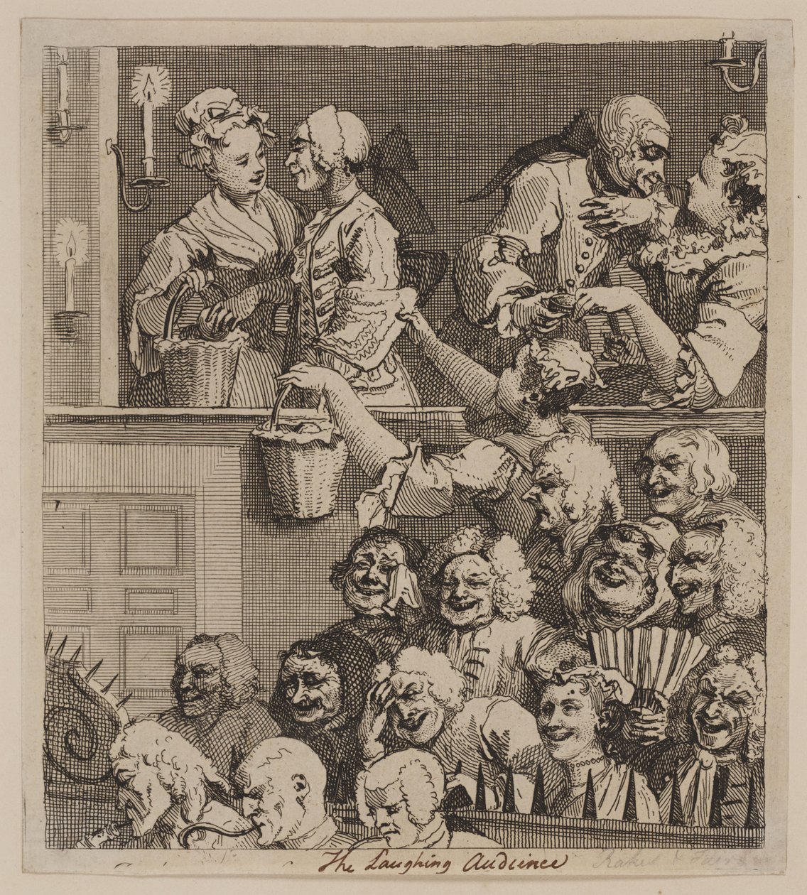 Den skrattande publiken av William Hogarth