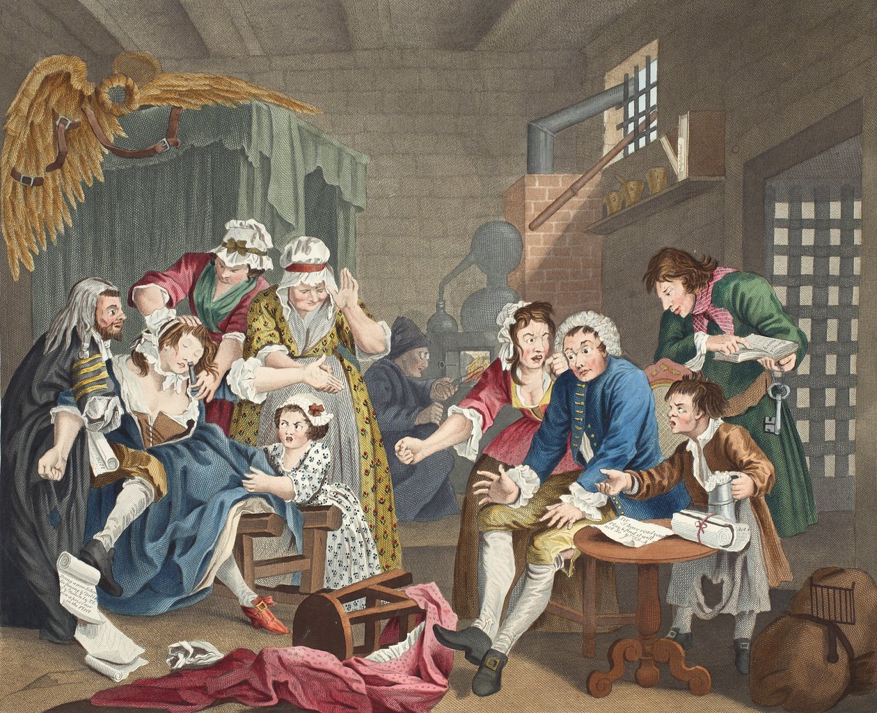 Raken in Prison, skylt VII, från "A Rake