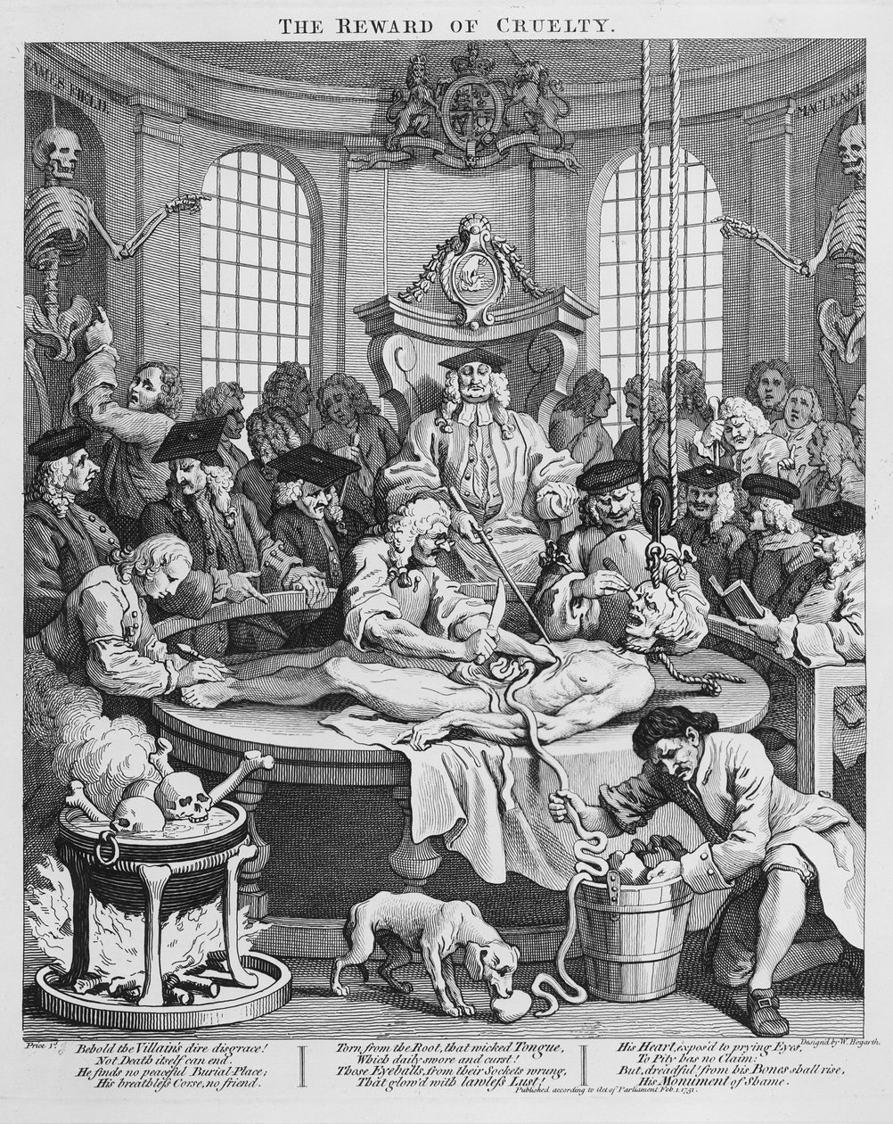 Belöningen för grymhet av William Hogarth