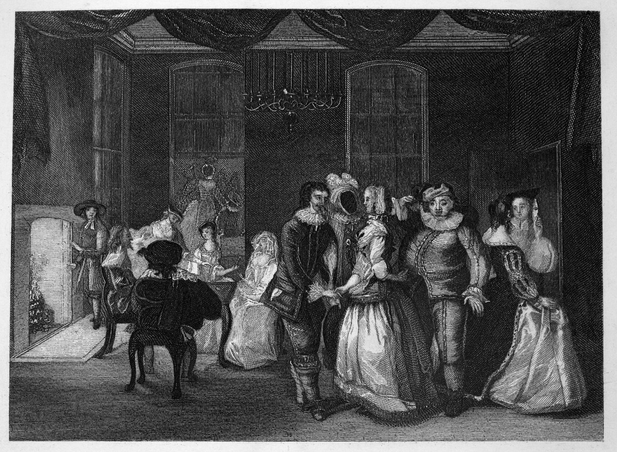 Den kungliga maskeraden i Somerset House av William Hogarth