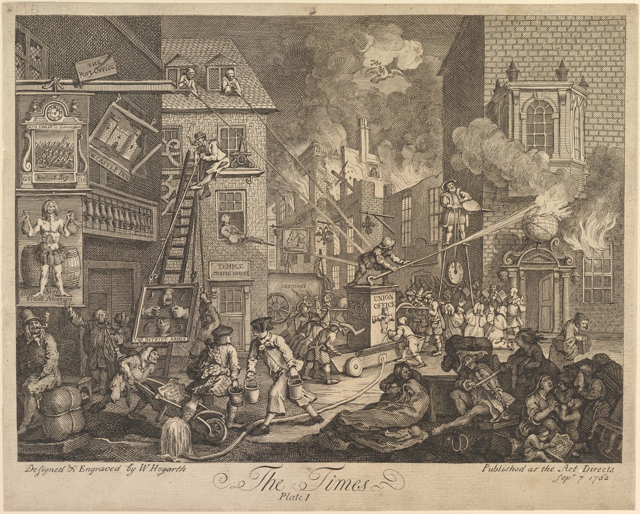 The Times, plansch 1 av William Hogarth
