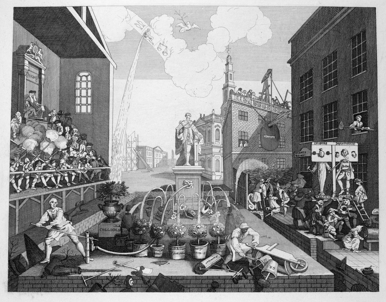 The Times, tavla 2 av William Hogarth