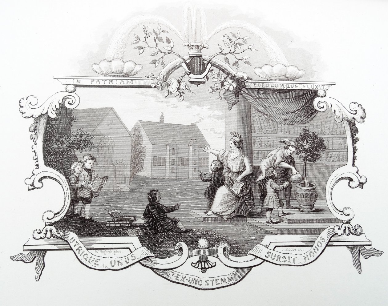 Biljett till Tiverton skolfest av William Hogarth