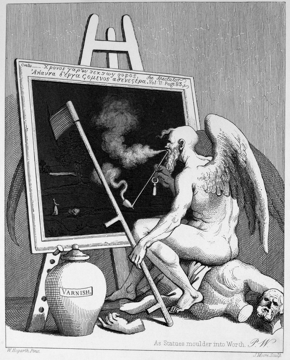 Tid att röka en bild av William Hogarth