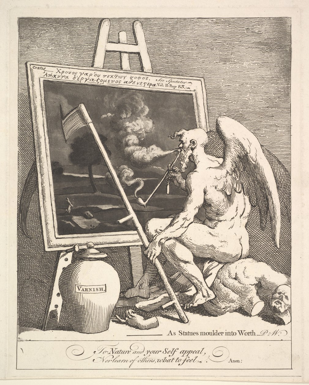 Tid att röka en bild, ca. 1761. av William Hogarth